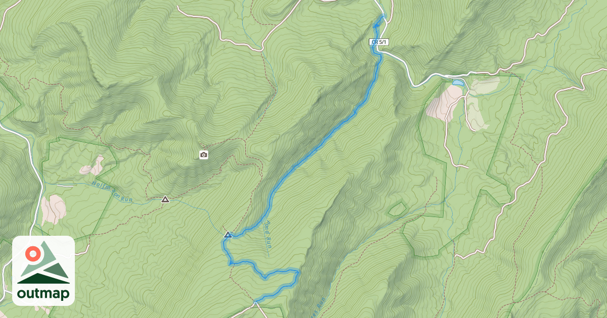 Map of Tuscarora - Pond Run Trail