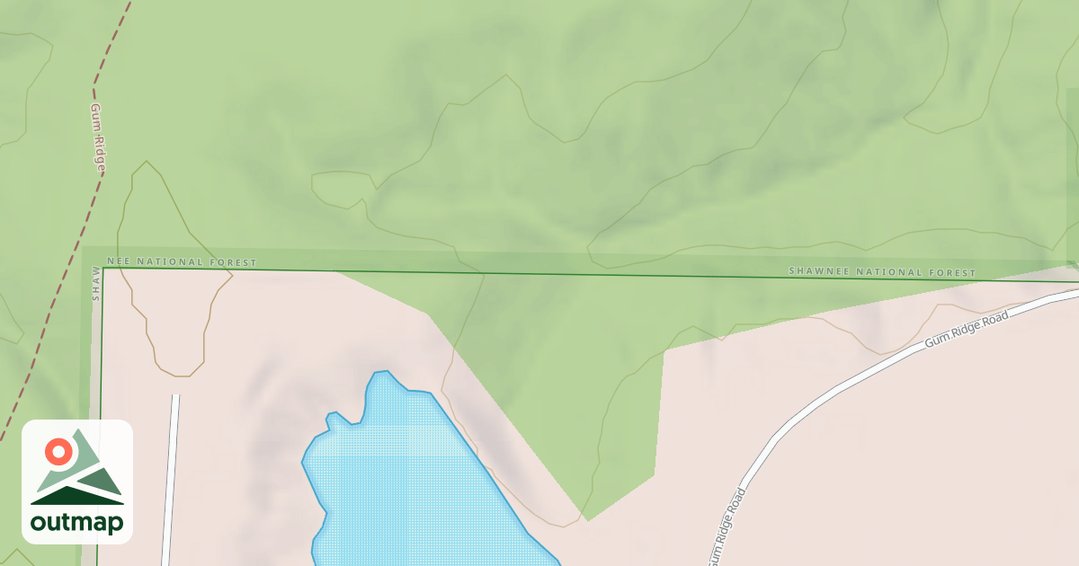 Map of GUM RIDGE WEST
