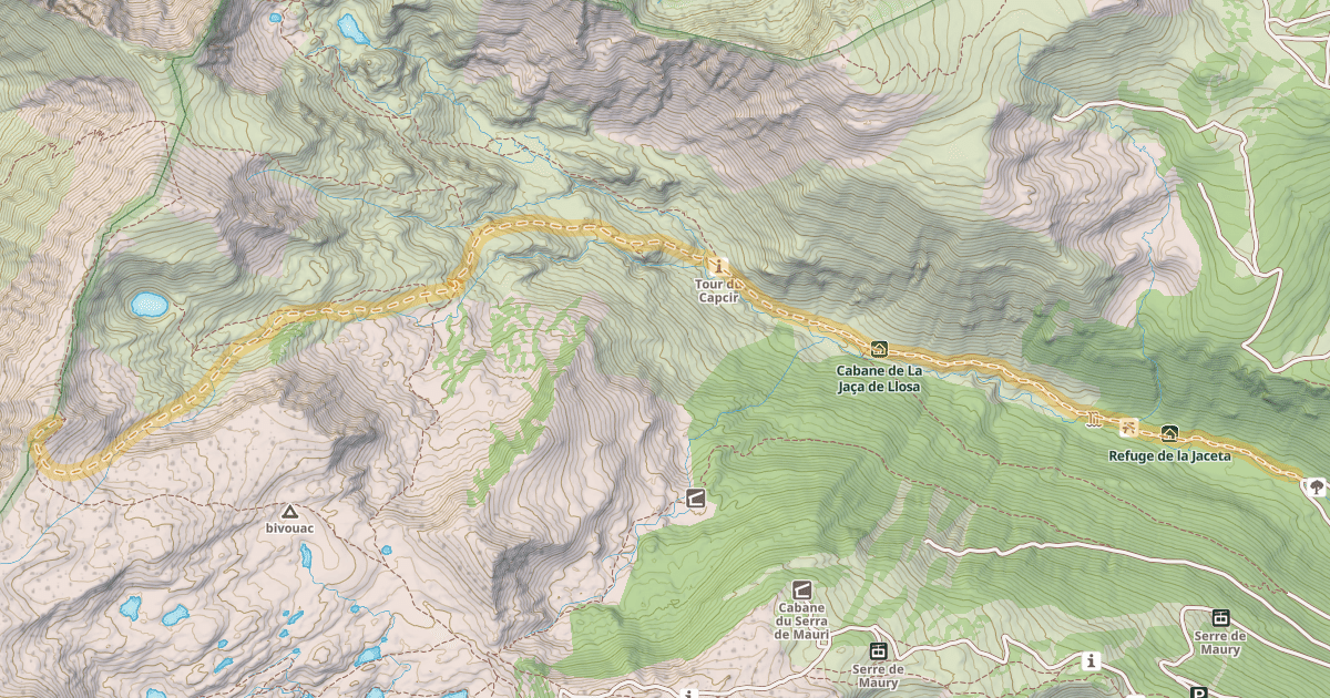 Map preview of Pic de Mortiers — Pont dels Plans de l'Orriet
