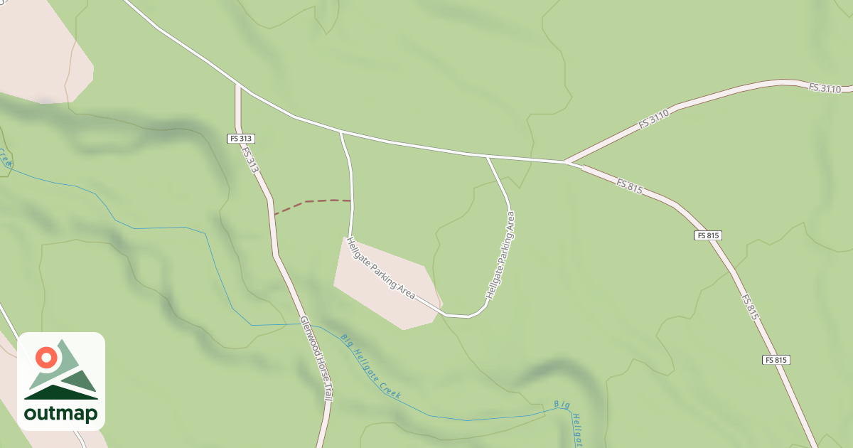 Map of HELLGATE TRAIL HEAD