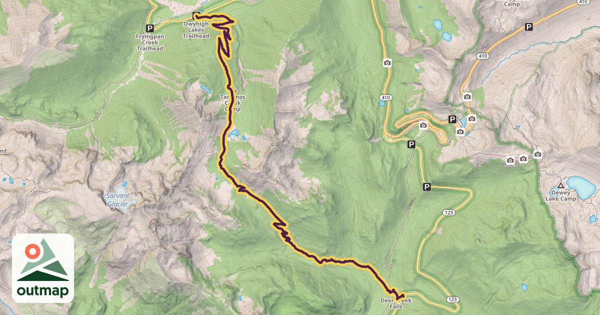 Map of Owyhigh Lakes Trail