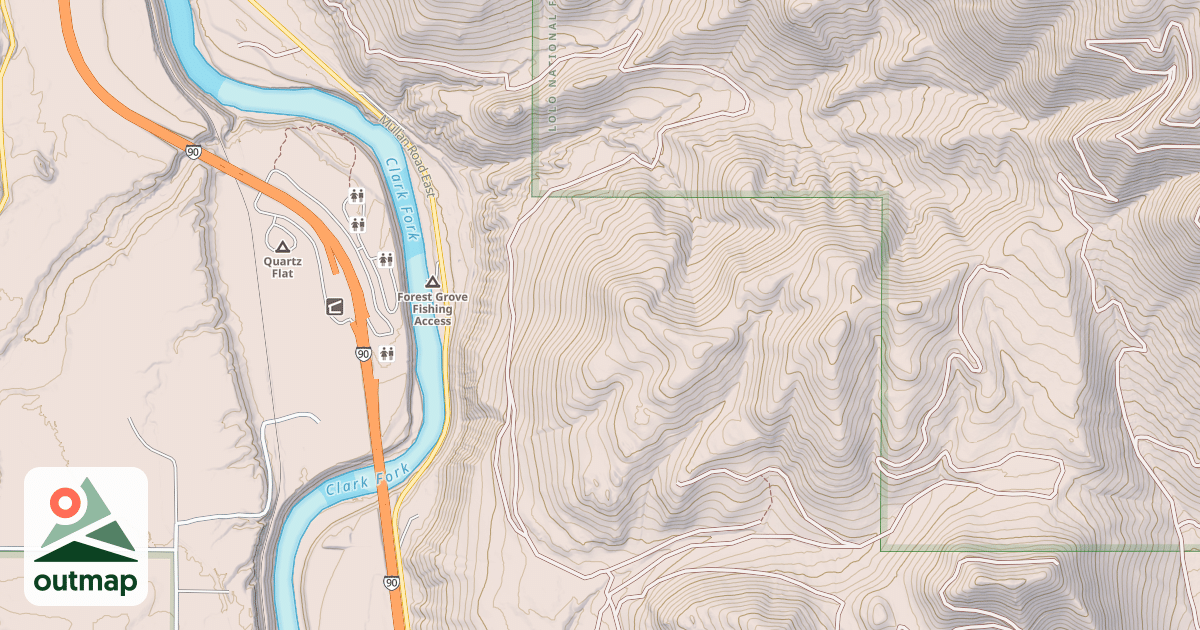 Map of QUARTZ PASTURE