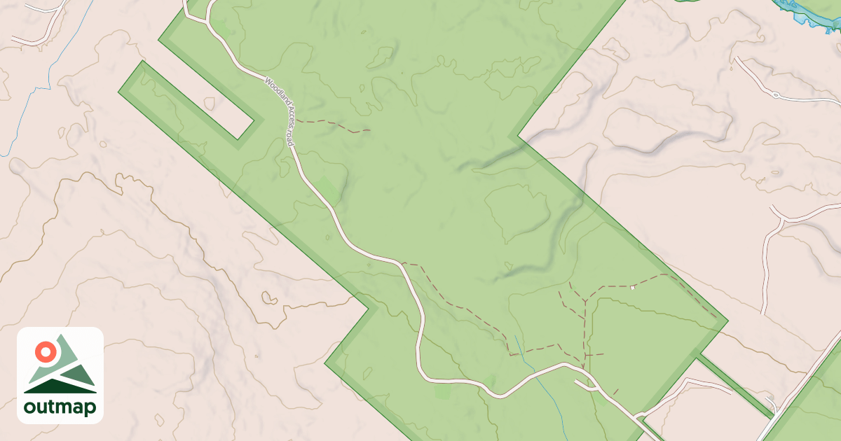 Map of Woodland Access road