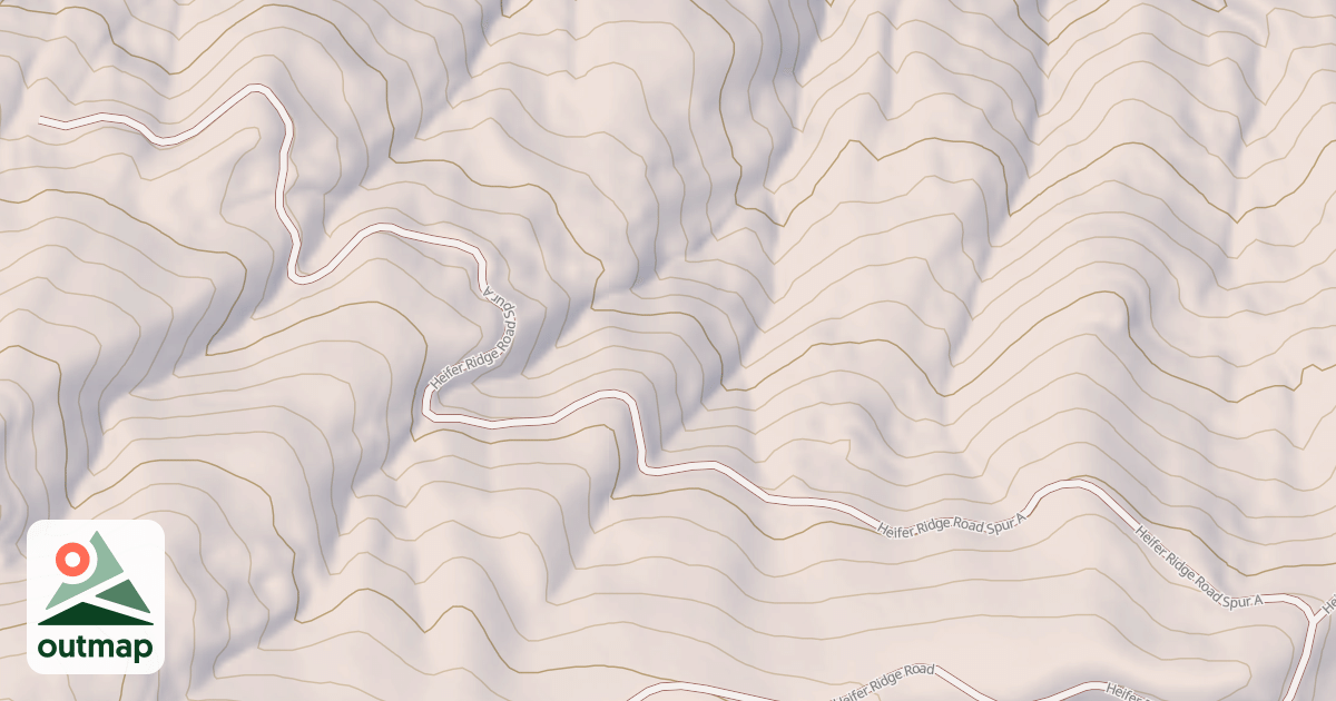 Map of HEIFER RIDGE SPUR A