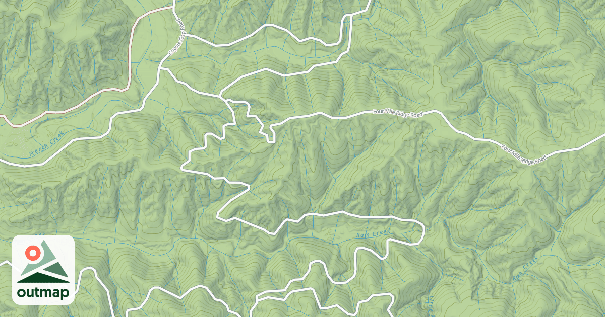 Map of PEAVINE CREEK