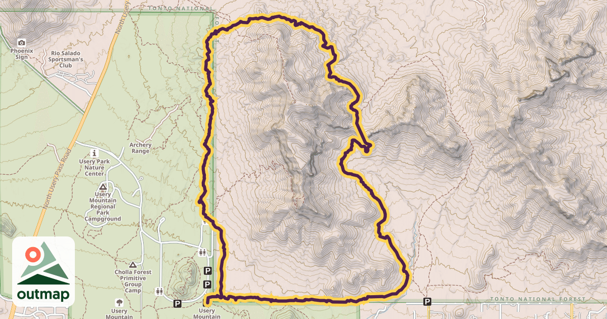 Map of Pass Mountain Trail