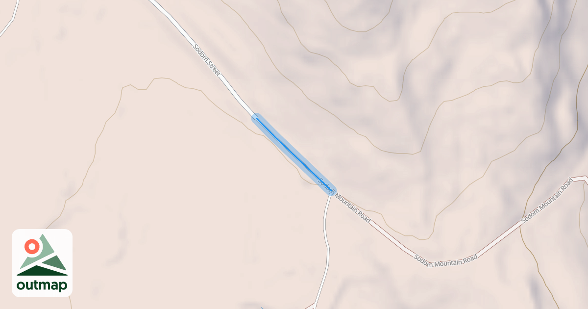 Map of Sodom Mountain Road
