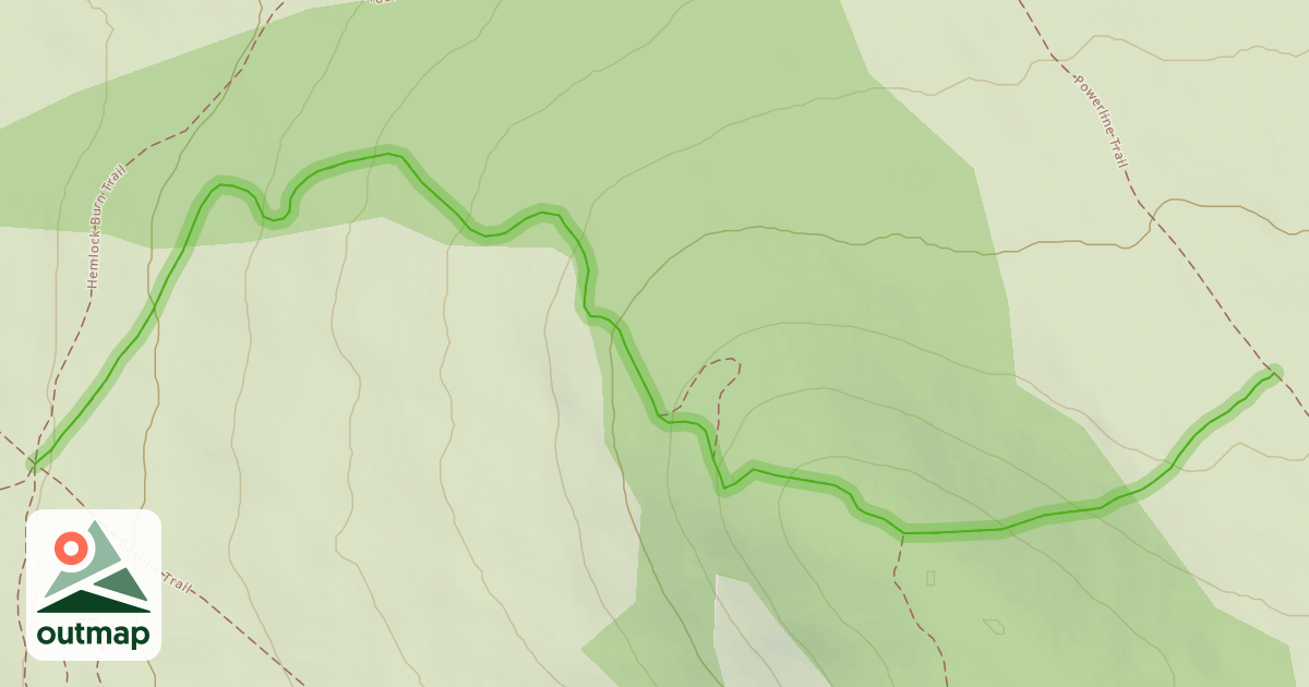 Map of Hemlock Knob Trail