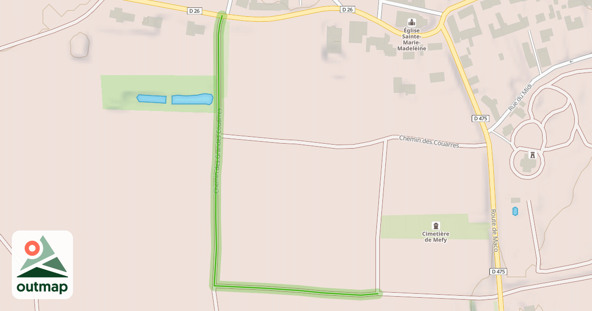 Map of Chemin des Grandes Couarres
