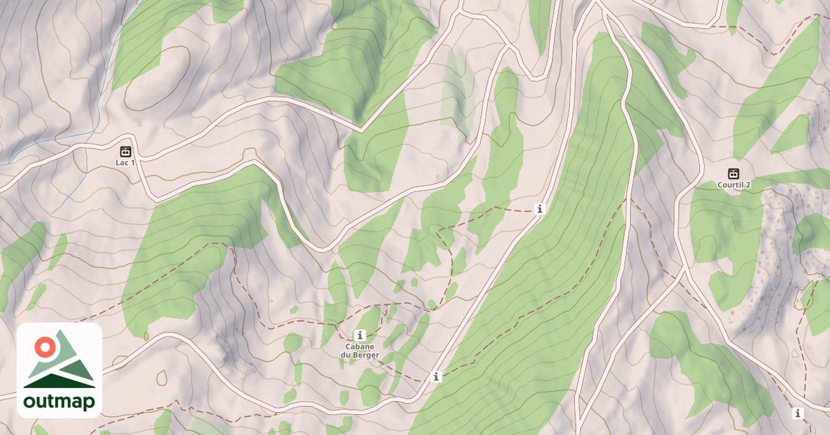 Map of Snowpark Ligne Bleue
