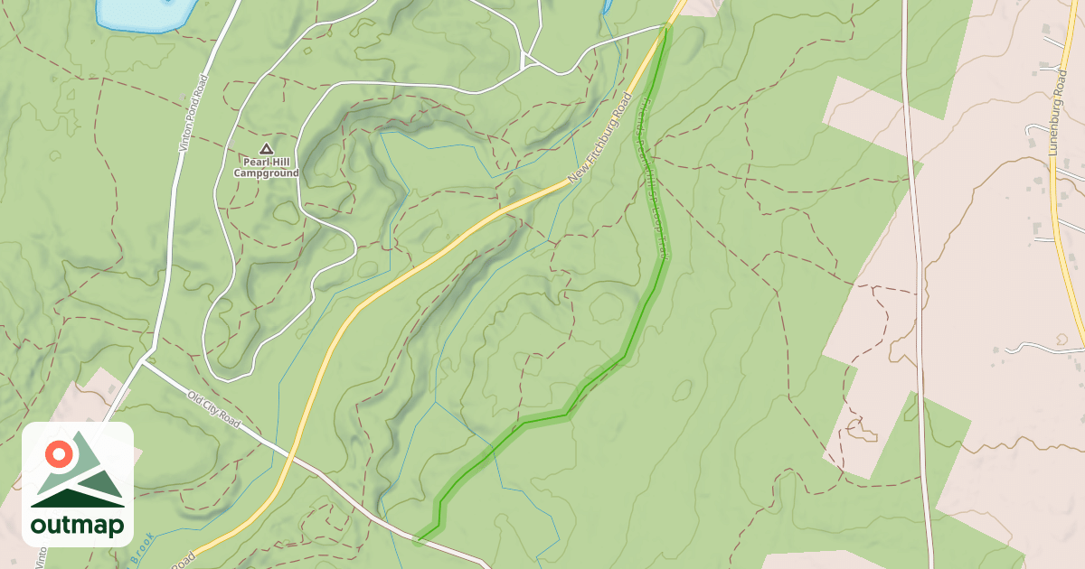 Map of Friends Pearl Hill SP Loop Trail