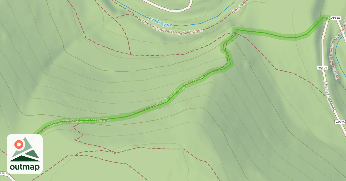 Map of Sentier du Molle et Attarèque