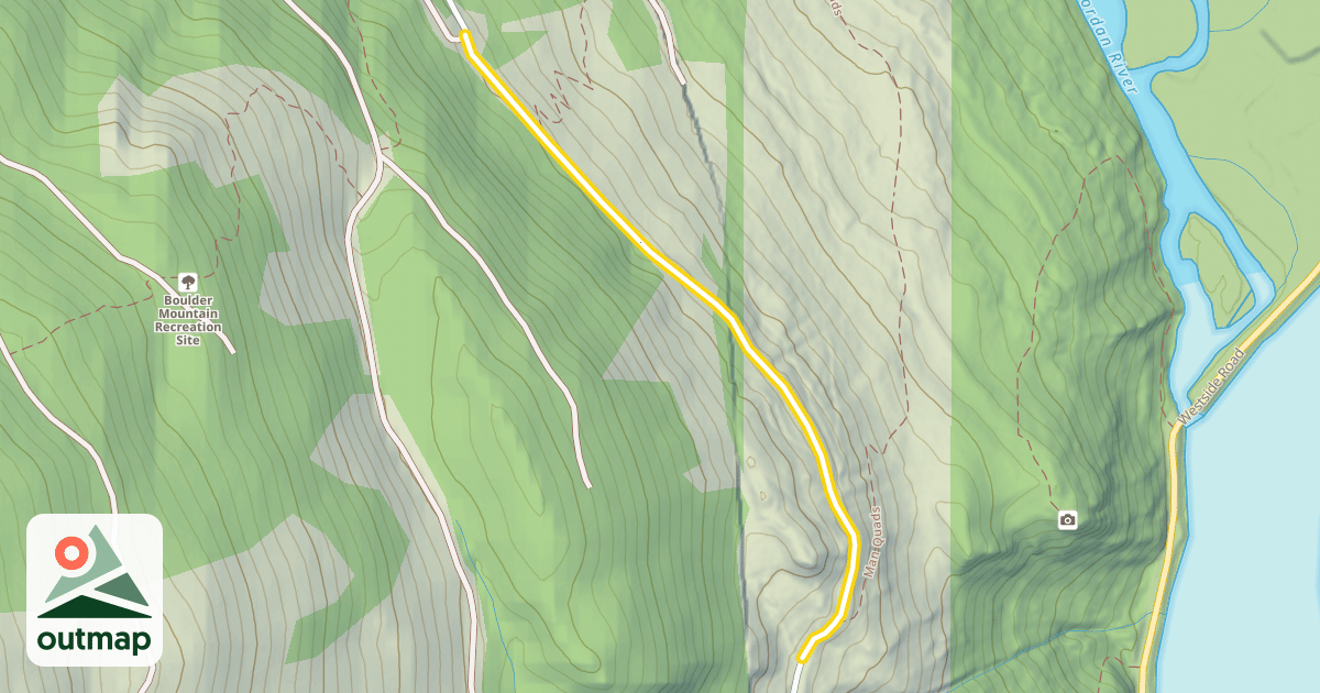 Map of Boulder Mountain Snowmobile Trails