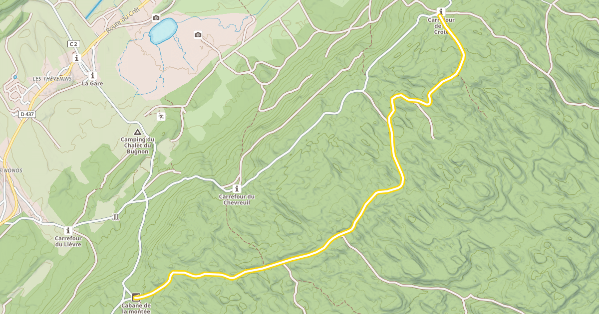 Map preview of Route forestière du mont noir