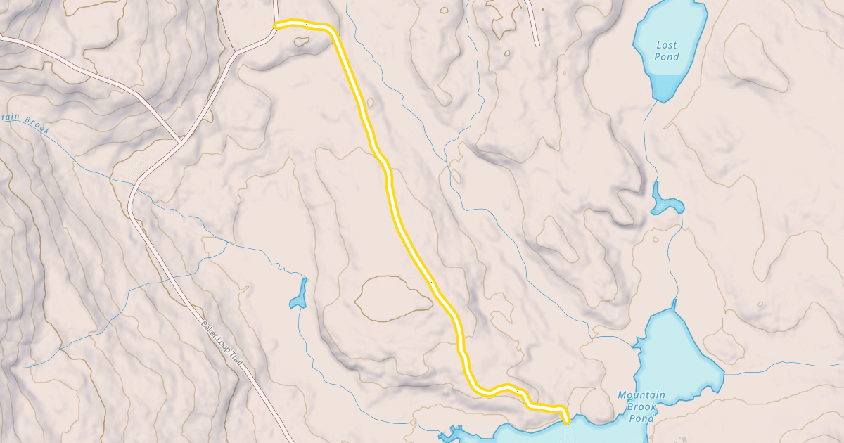 Map preview of Mountain Brook Trail