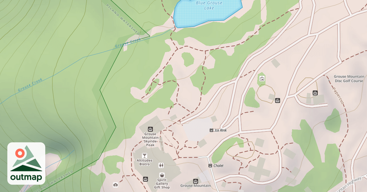 Map of Grouse Mountain