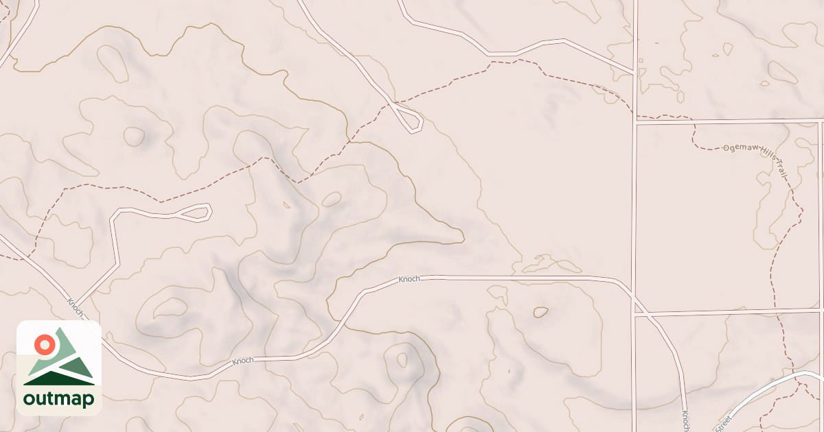Map of Ogemaw Hills Trail