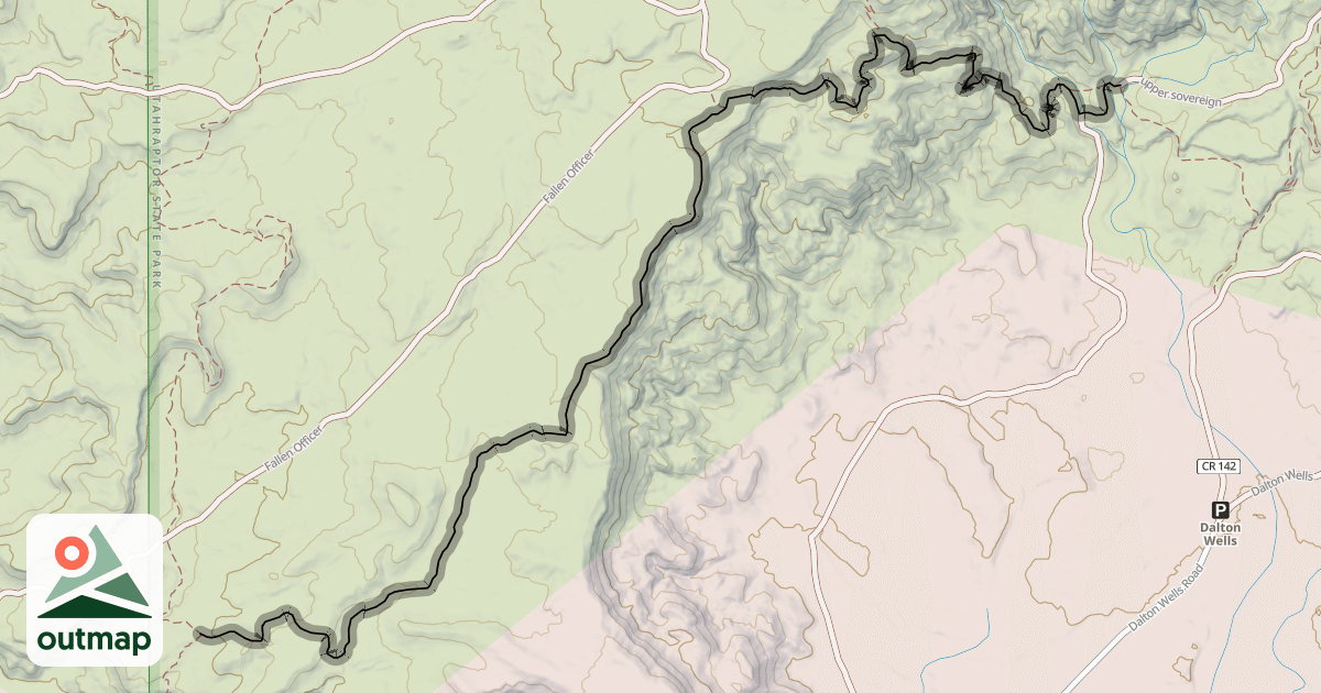 Map of Cedar Mountain Trail