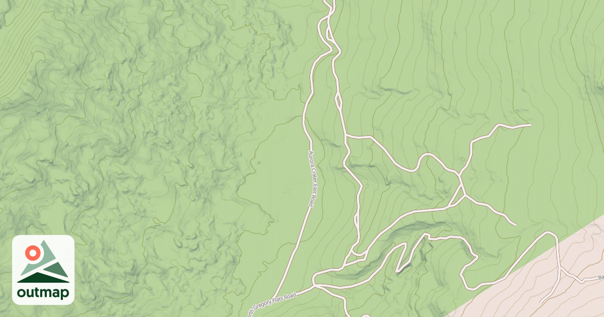 Map of AURORA CRATER EAST ROAD