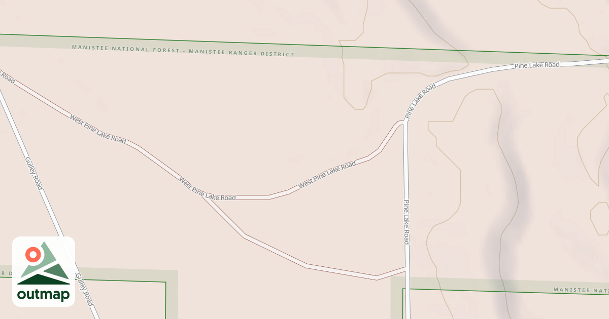 Map of WEST PINE LAKE ROAD