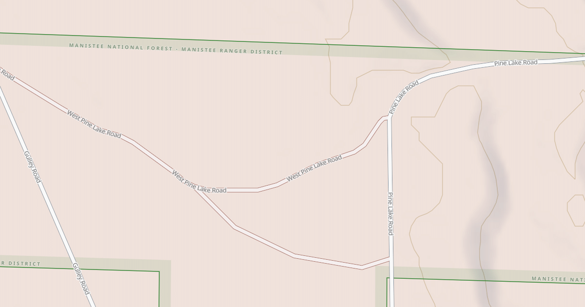Map preview of WEST PINE LAKE ROAD
