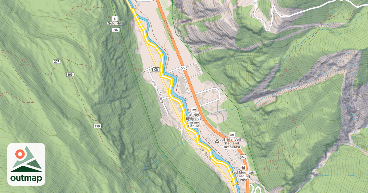 Map of Uncompahgre River Walk