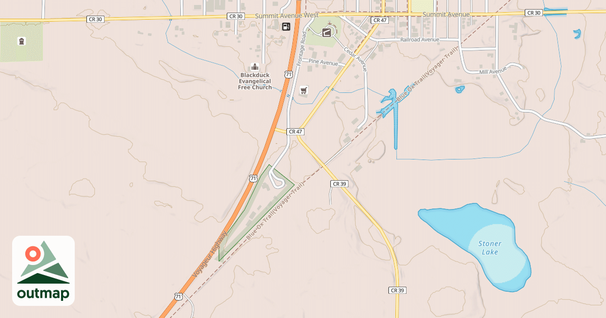 Map of Blue Ox State Trail MS84.029