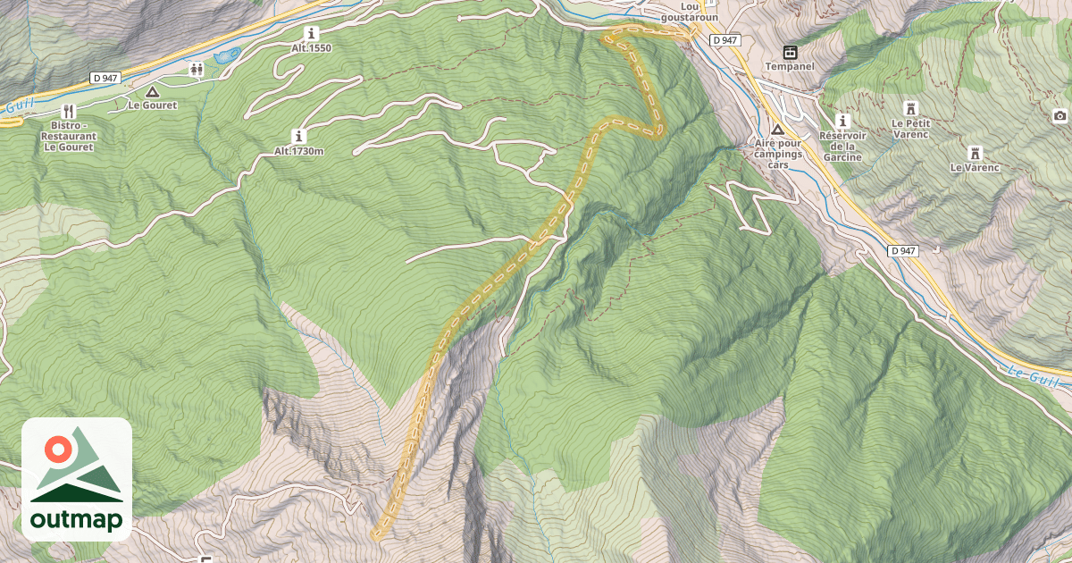 Map of Col de la Lauze — Abriès