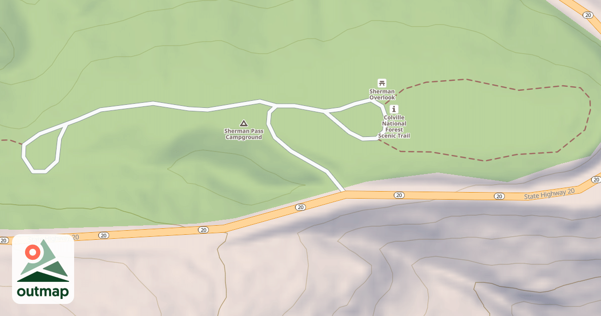 Map of SHERMAN OVERLOOK CAMPGROUND