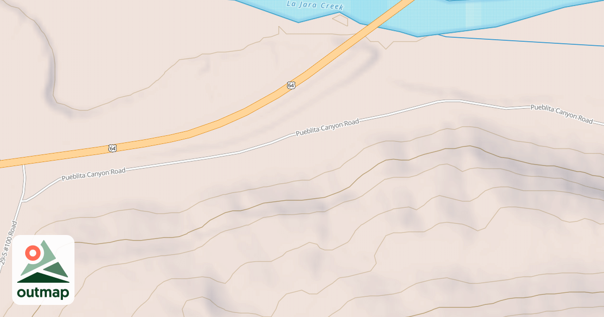Map of PUEBLITA CANYON ROAD