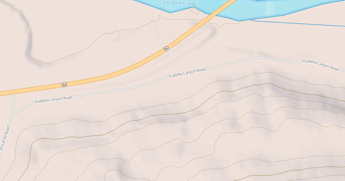 Map preview of PUEBLITA CANYON ROAD
