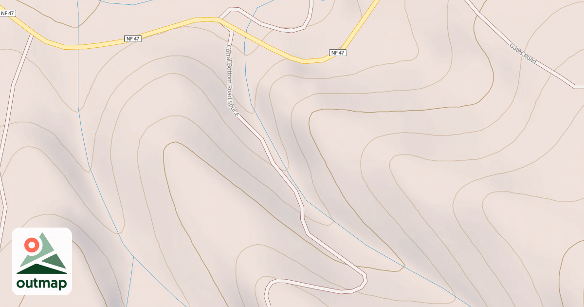 Map of CORRAL BOTTOM