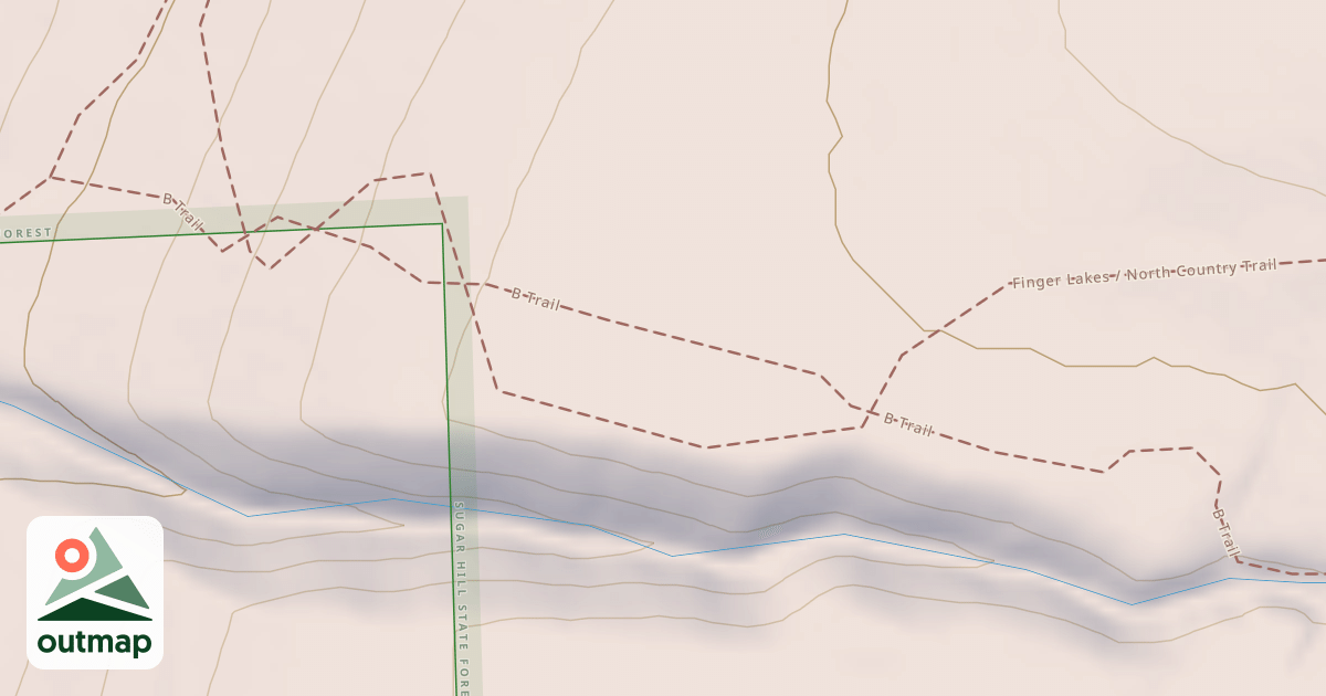 Map of B Trail