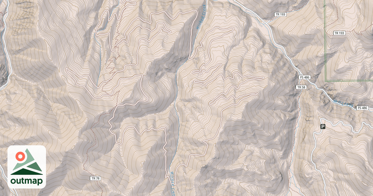 Map of Wicked Creek
