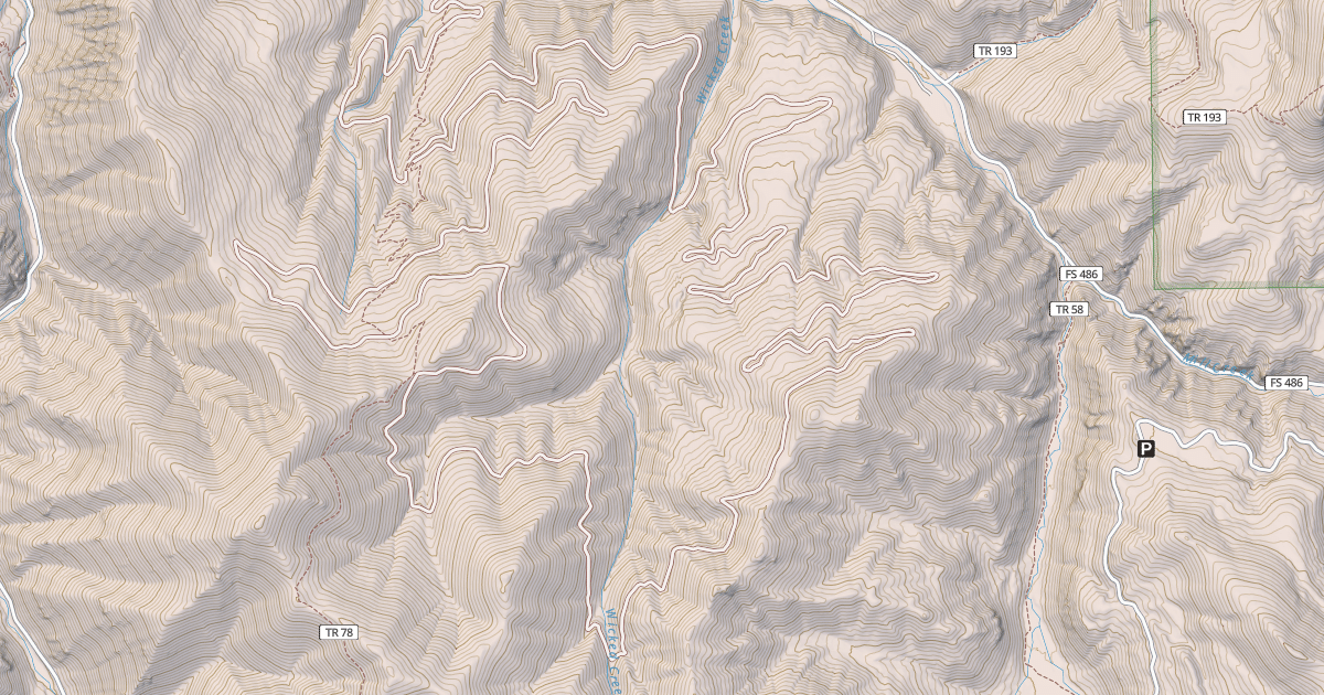 Map preview of Wicked Creek
