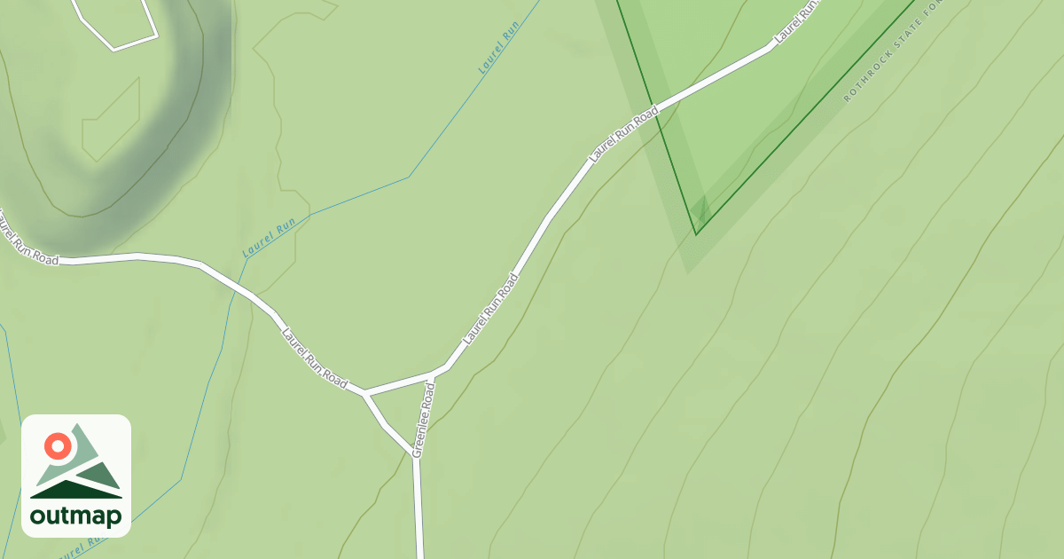 Map of Rothrock State Forest Seven Mountains Snowmobile Trails