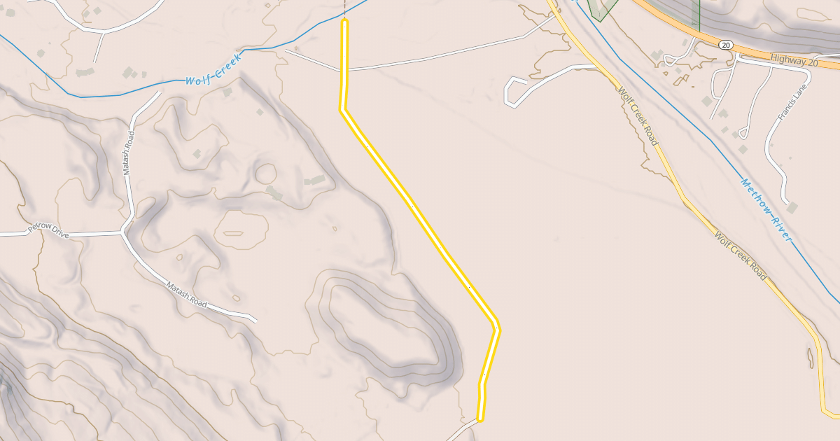 Map preview of Methow Community Trail- Powers Plunge to Wolf Ridge