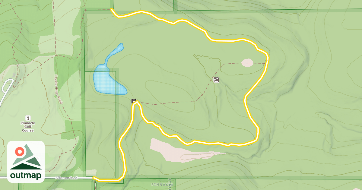 Map of Crystal Hills Trail