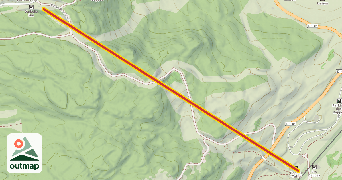 Map of Dappes - Tuffes