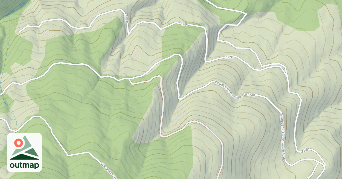 Map of (FDR) SOUTH OF WAUGH GULCH