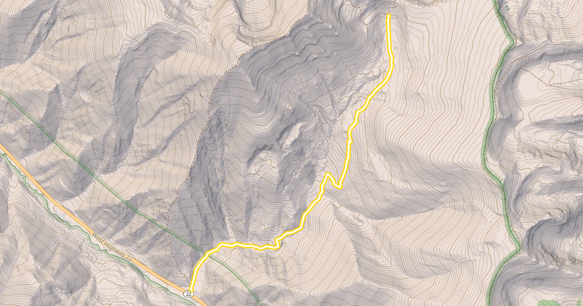 Map preview of Coal Creek Trail
