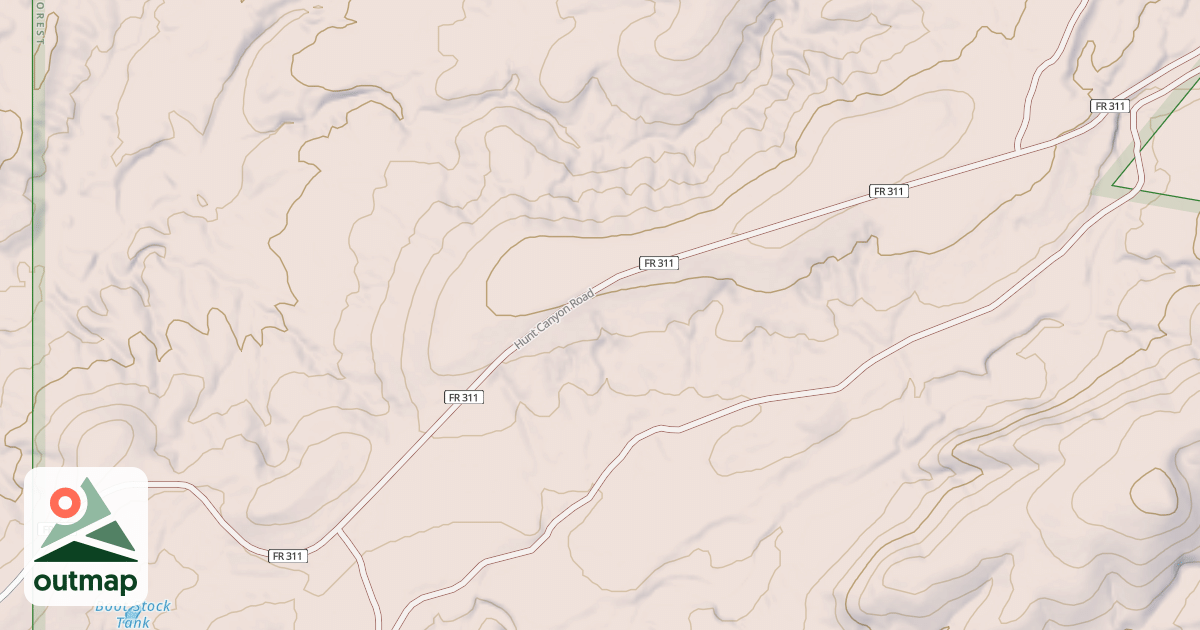Map of HUNT CANYON