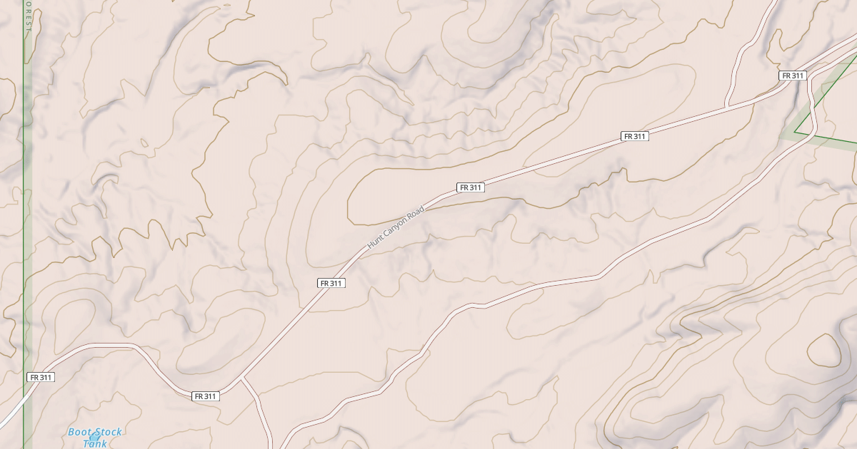 Map preview of HUNT CANYON