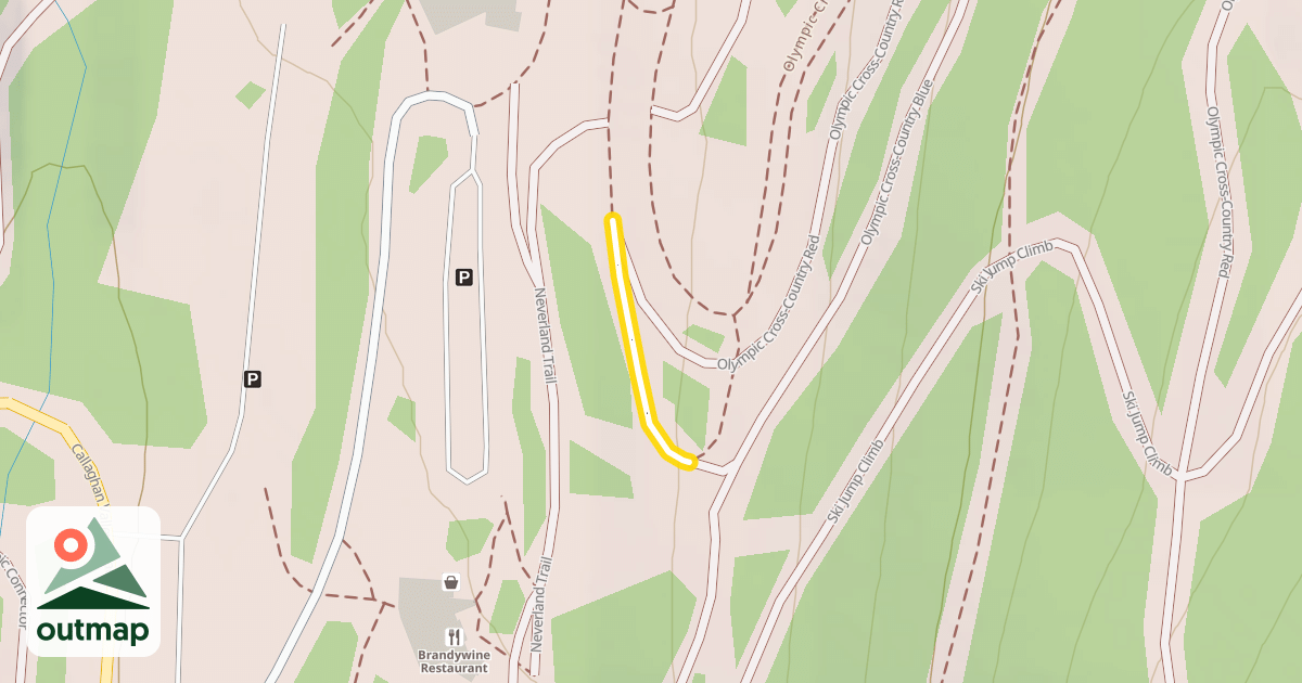 Map of Olympic Cross-Country Blue