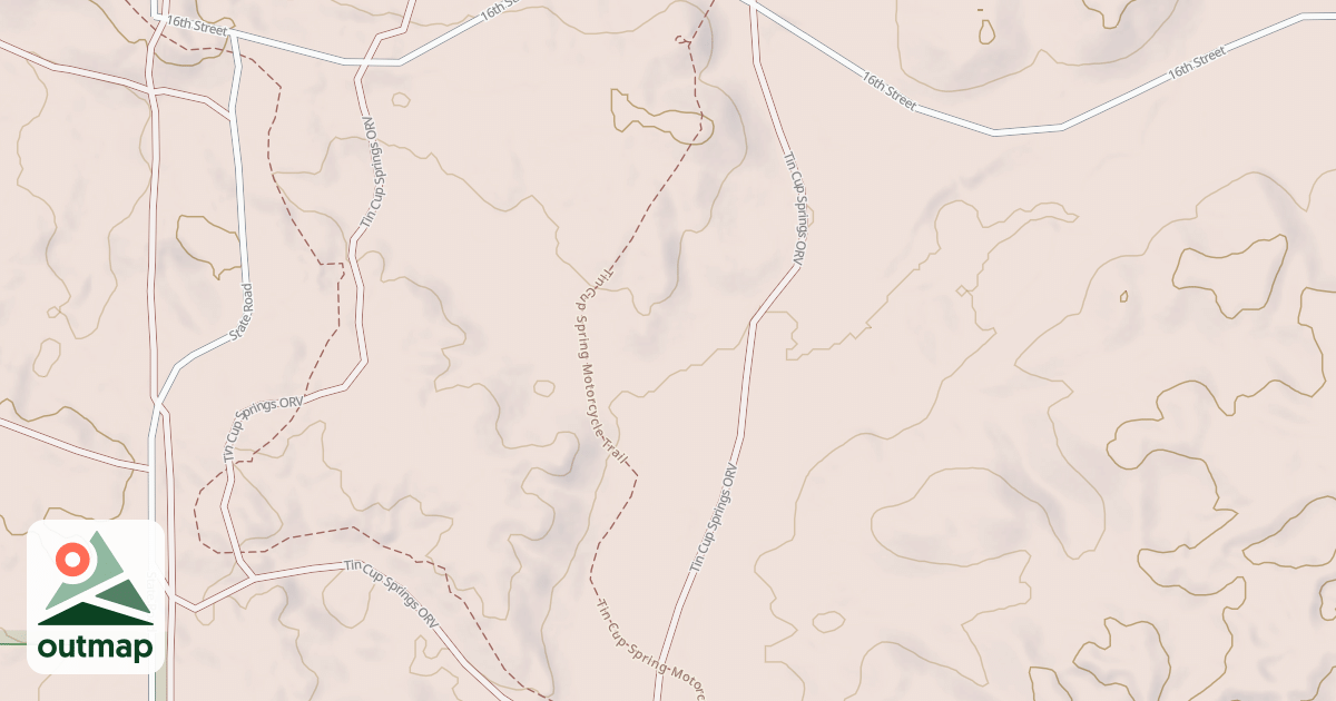 Map of Tin Cup Spring Motorcycle Trail