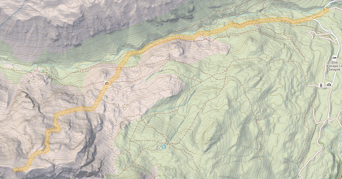Map preview of Soum Blanc de Secugnat — Pont de Saugué