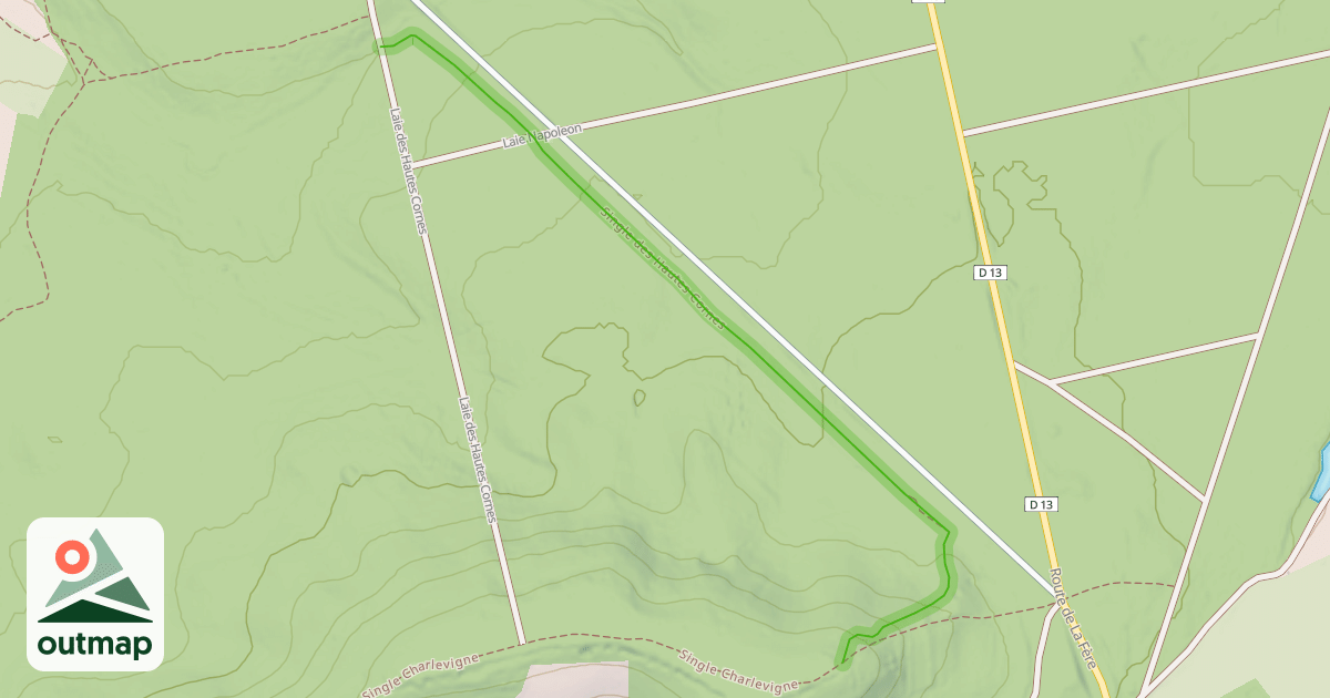 Map of Single des Hautes Cornes