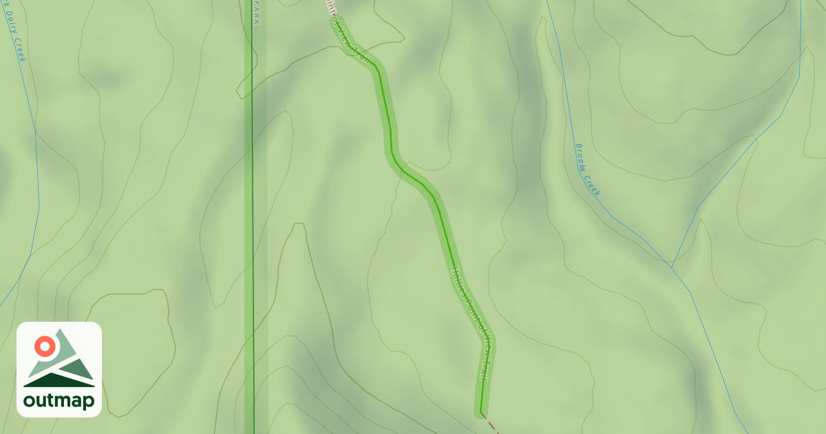 Map of Hollies Point of View Trail