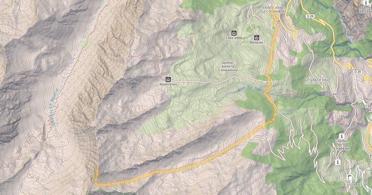 Map preview of Tête de Crouès — Sainte-Anne