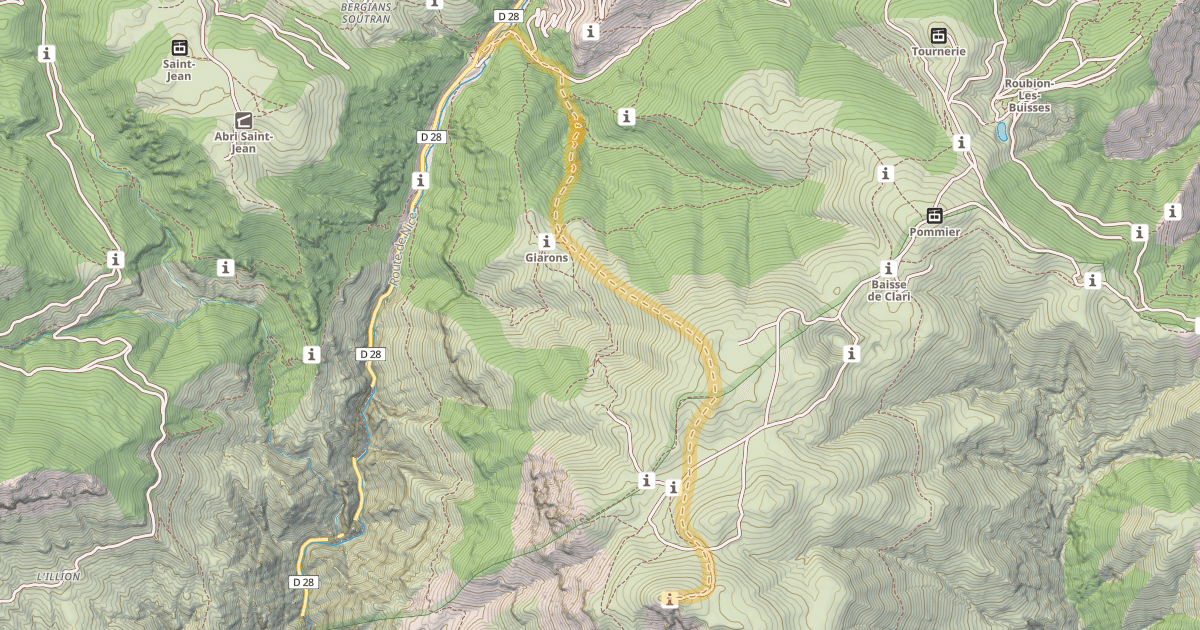 Map preview of Les Cluots — Pré de Chaudi